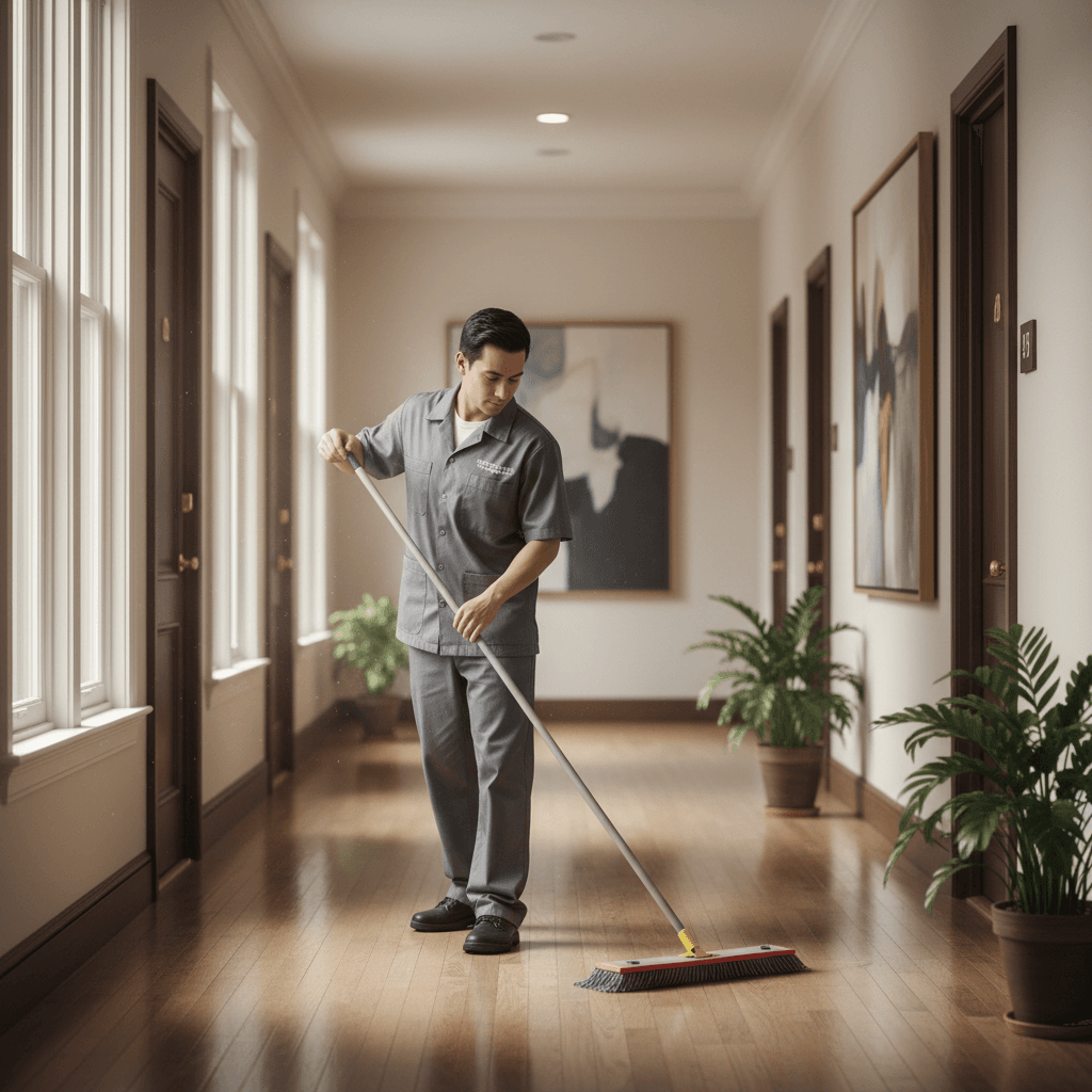 Professional hallway and entrance maintenance for multifamily property